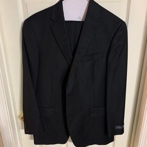 Jet black 42r hart schaffner marx suit New